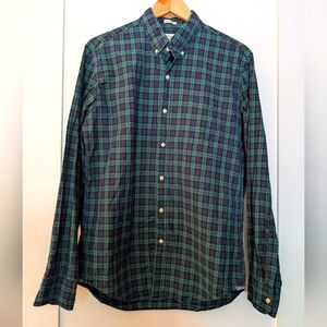 J. Crew Classic Shirt, Plaid (Green & Navy)